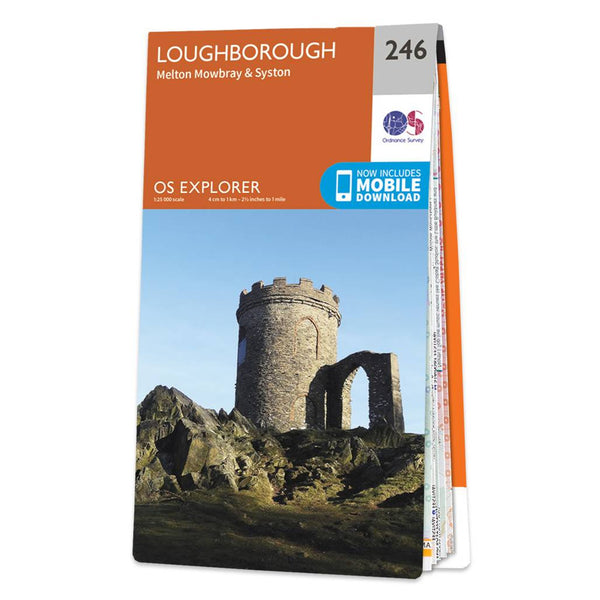 OS Explorer Map 246 - Loughborough Melton Mowbray & Syston