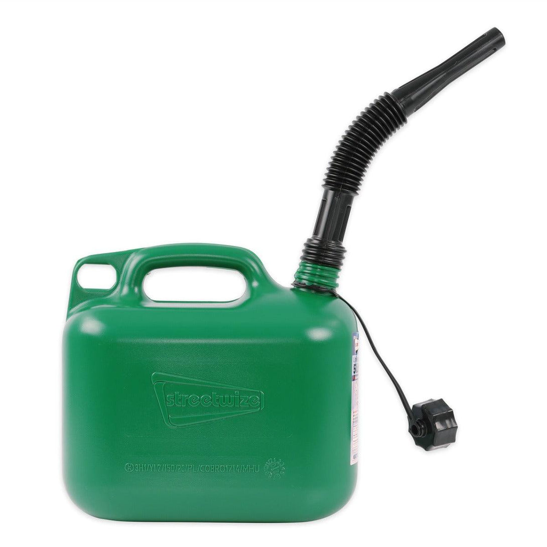 5 Litre Unleaded Petrol Fuel Can - Green - Towsure