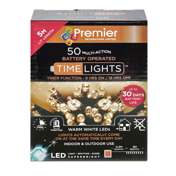 Premier Warm White Battery Operated Indoor/Outdoor Lights