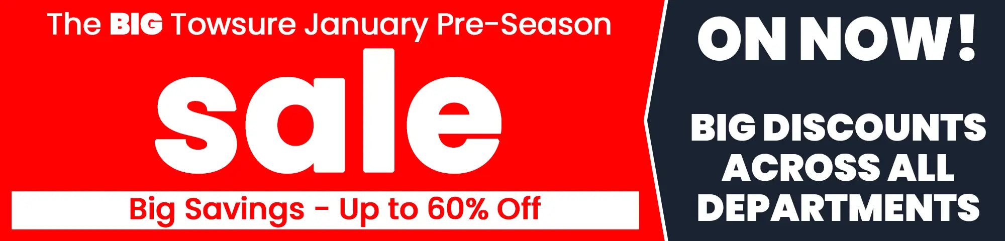 January Pre-Season Sale - On Now