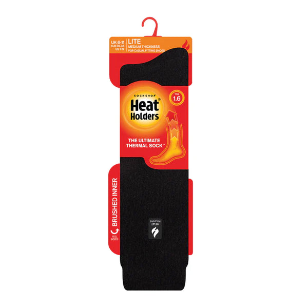 Heat Holders Men's Lite Long Socks - Black