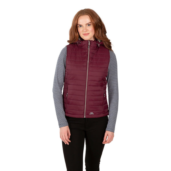 Trespass Woman's Hooded Padded Gilet Aretha - Fig