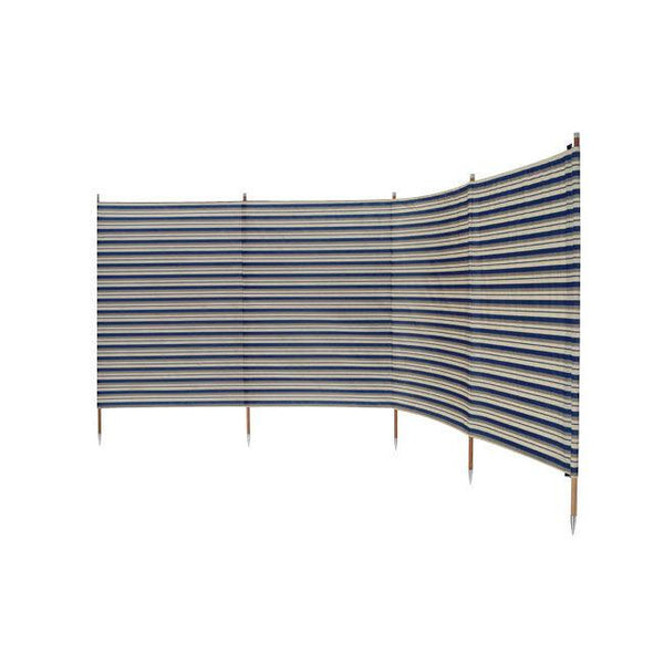 Deluxe 5 Pole Windbreak With Awning Channel Fixing - Blue - Towsure