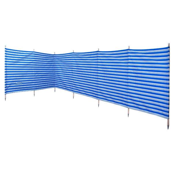 Deluxe 520cm 7 Pole Windbreak with Awning Channel Fitting - Blue - Towsure