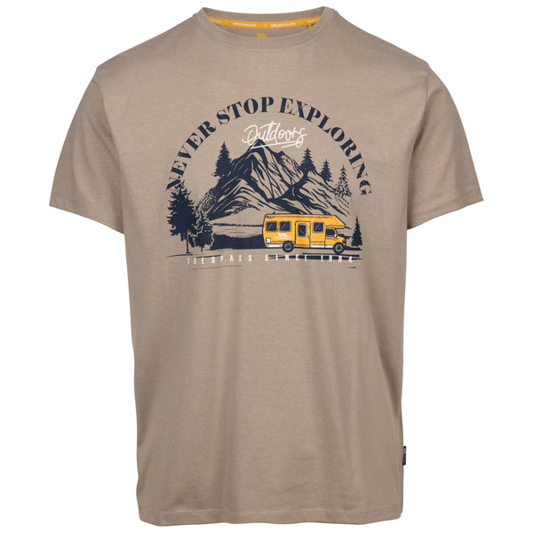 Trespass Men's Casual T-Shirt Hemple - Vintage Khaki