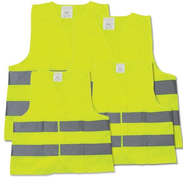 Set of 4 Hi-Vis Reflective Vests - Family Pack | Car Breakdown Equipment