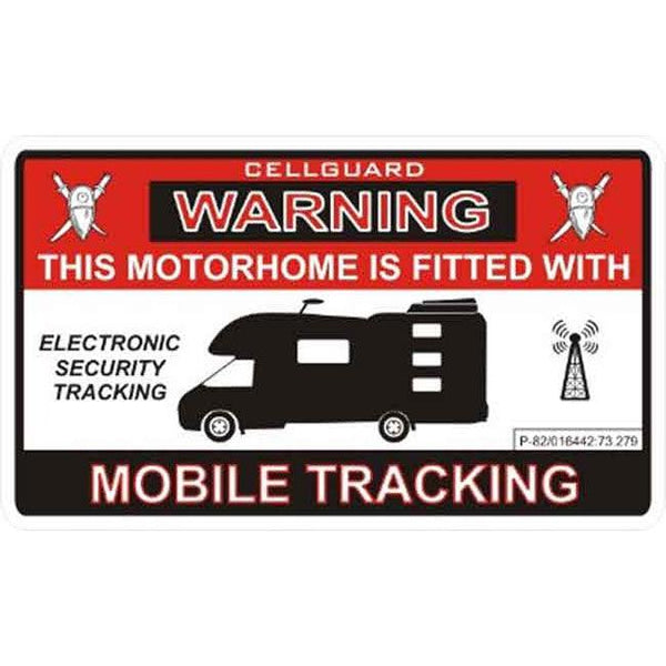 Motorhome Sticker - Tracker Fitted - Towsure