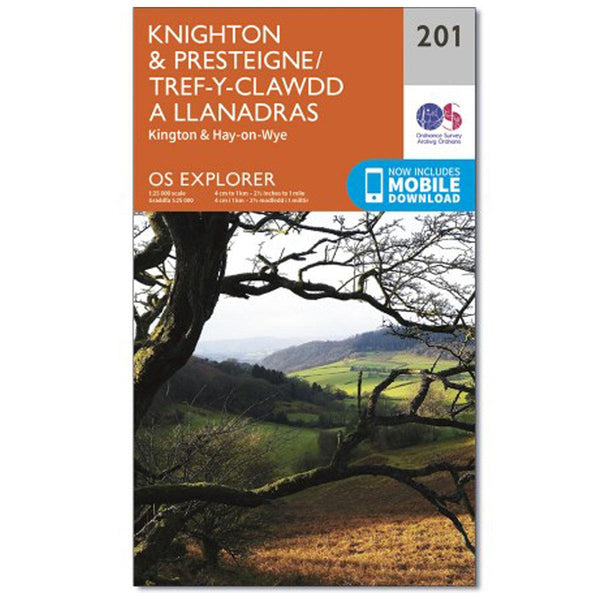 OS Explorer Map 201 - Knighton & Presteigne Kington & Hay-on-Wye - Towsure