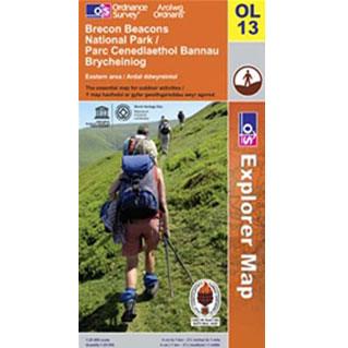 OS Explorer Map OL13 - Brecon Beacons National Park (Eastern area) Eastern area - Towsure