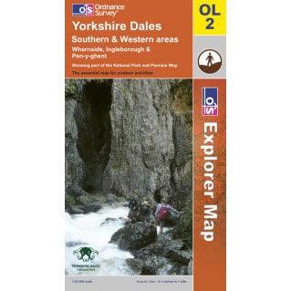 OS Explorer Map OL2 - Yorkshire Dales: S & W areas Whernside Ingleborough & Pen-y-ghent - Towsure
