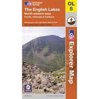 OS Explorer Map OL5 - The Lake District: NE area Penrith Patterdale & Caldbeck - Towsure