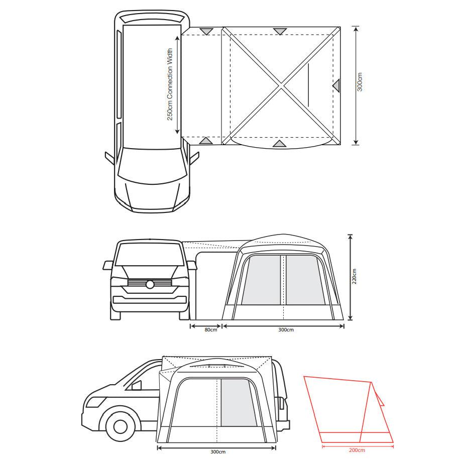 Outdoor Revolution Cayman Air Driveaway Awning - Towsure