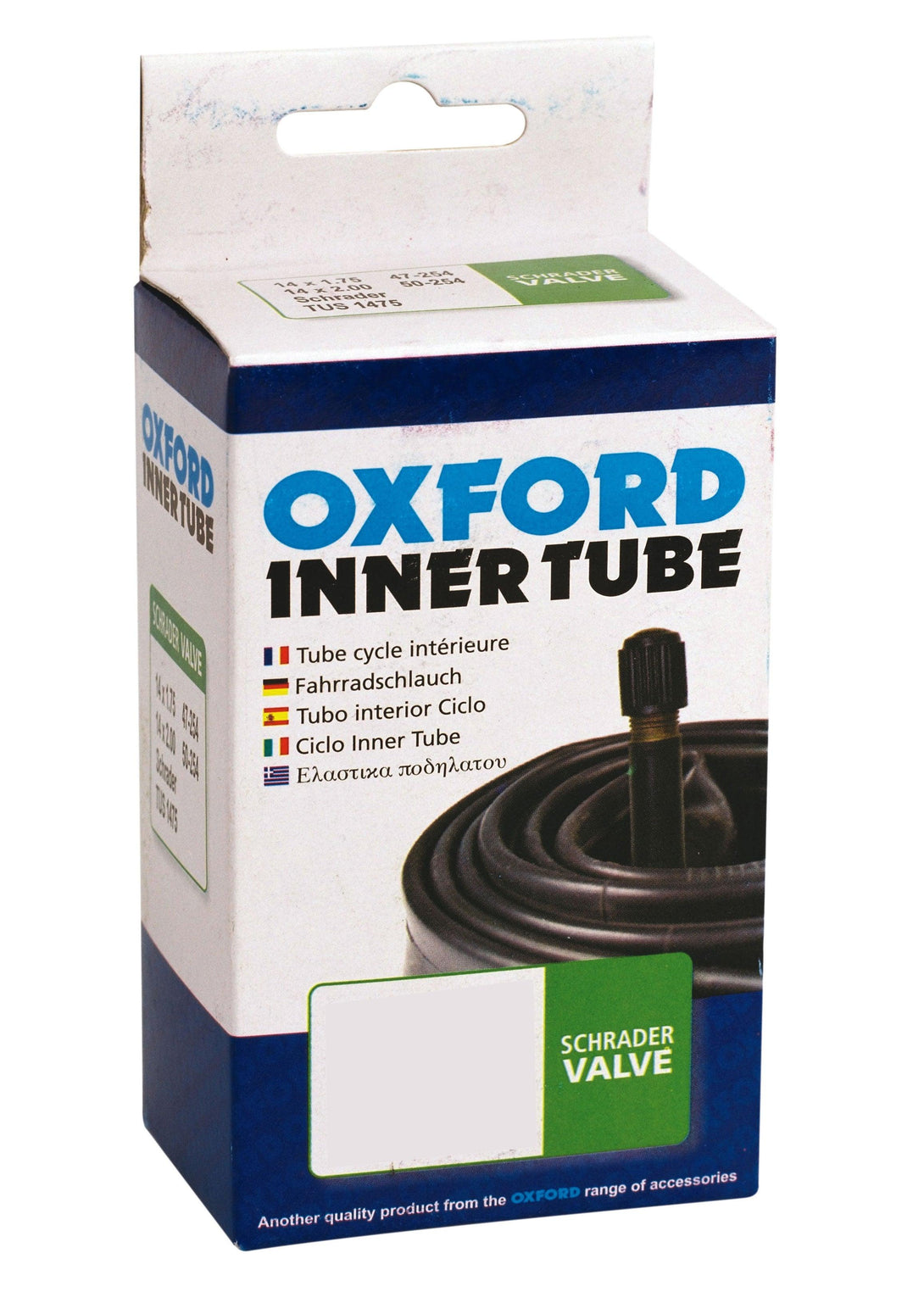 Oxford Inner Tube - 12.5" x 1.75 - Angled Schrader Valve - Towsure