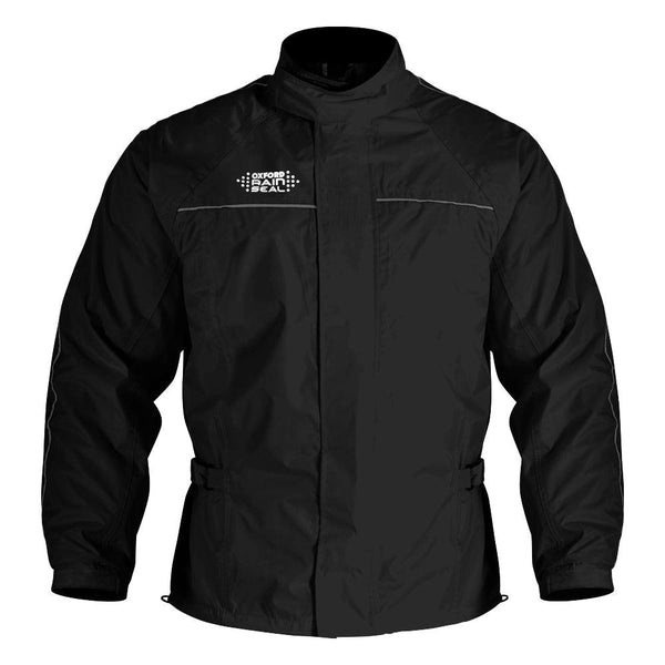 Oxford Rainseal Packaway Lined Waterproof Jacket - Black - Towsure