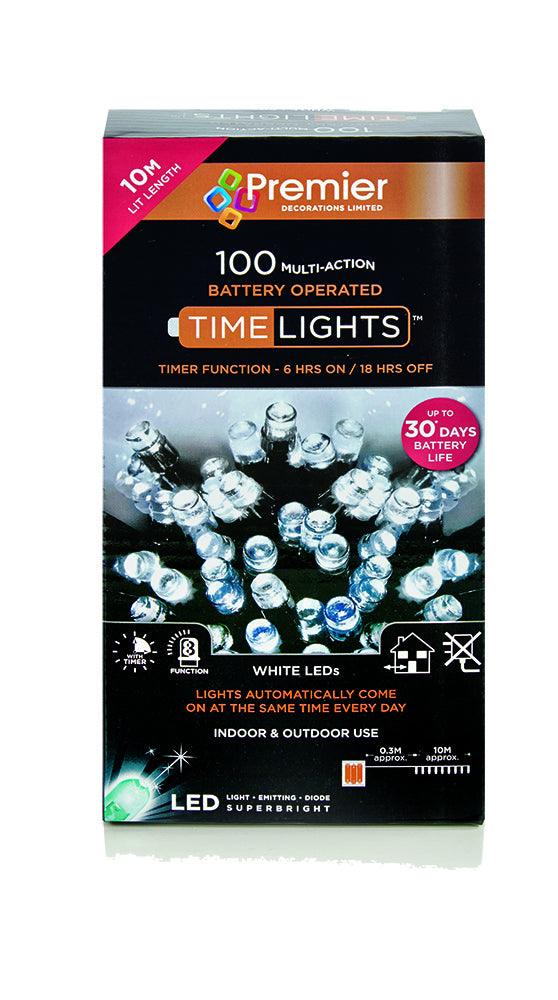 Premier Decorations 100 White LED Lights