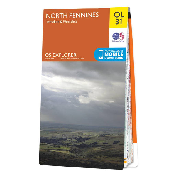 OS Explorer Map OL31 - North Pennines Teesdale & Weardale