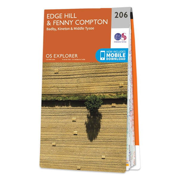 OS Explorer Map 206 - Edge Hill & Fenny Compton Badby Kineton & Middle Tysoe