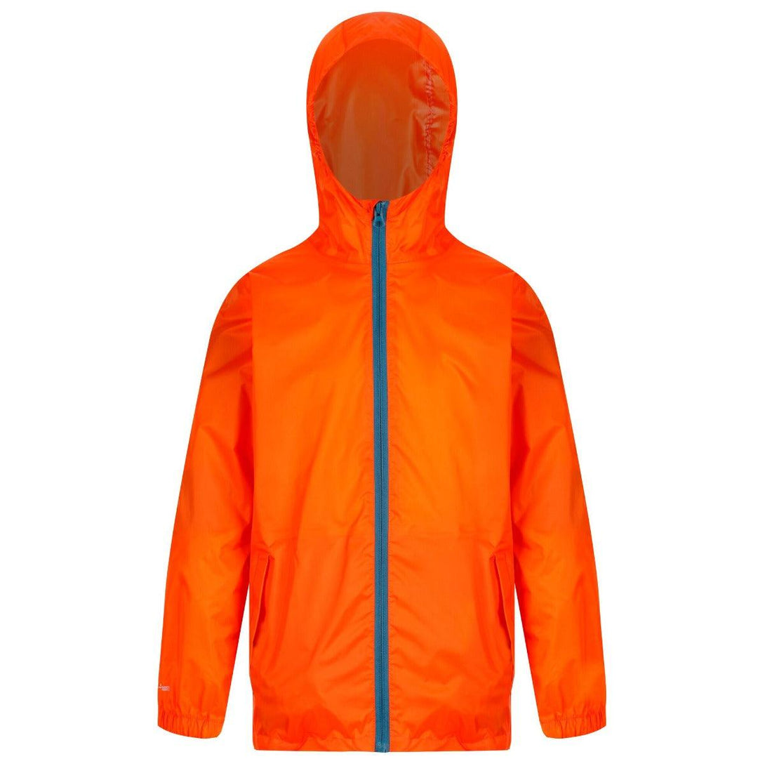 Regatta Kidsâ€™ Pack It Jacket III Waterproof Packaway - Blaze Orange - Towsure