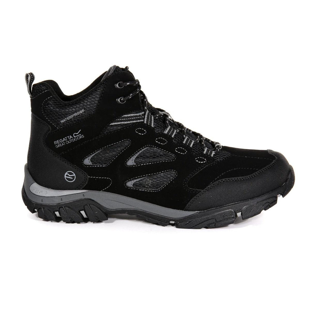 Regatta Men's Holocombe Waterproof Mid Walking Boots - Black Granite - Towsure