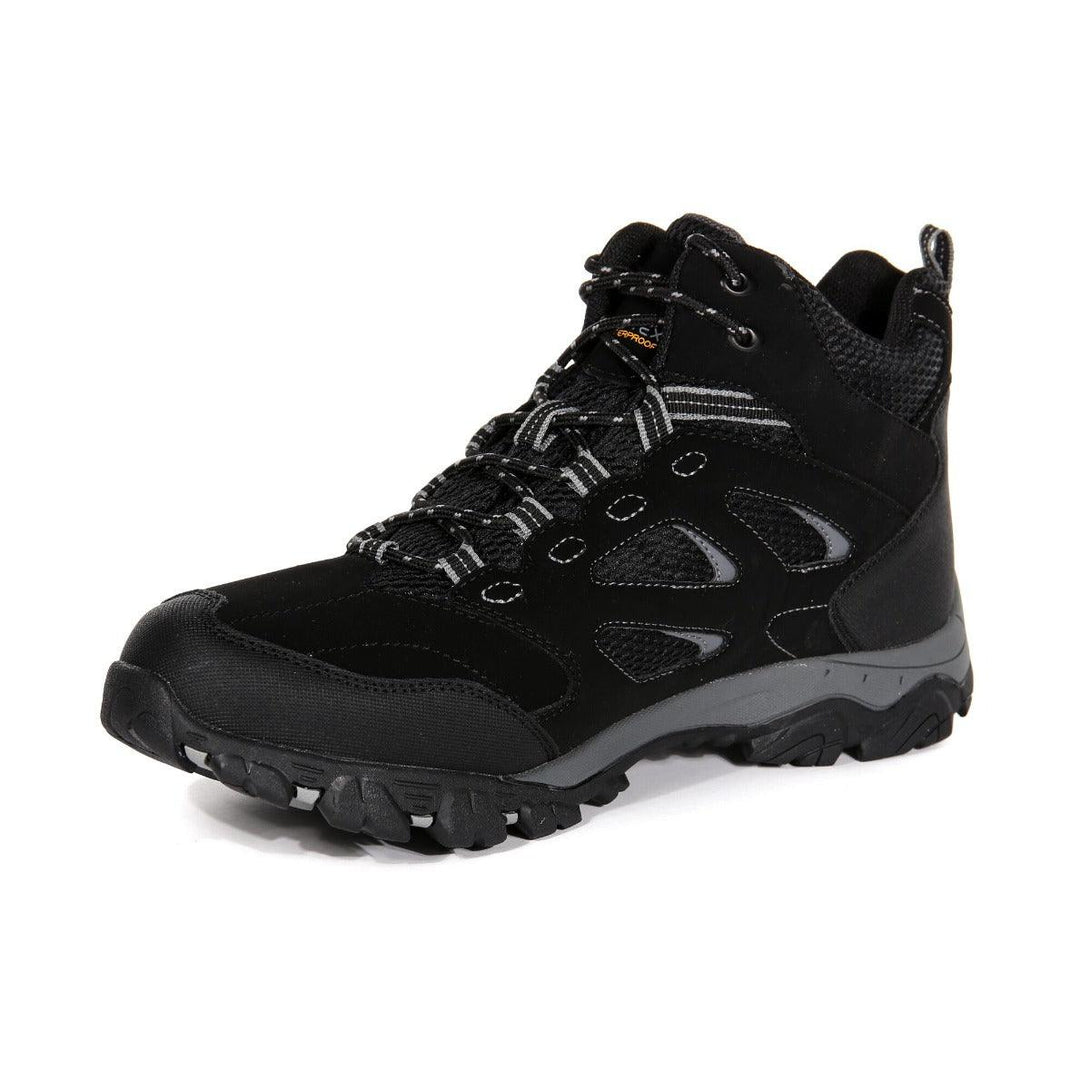 Regatta Men's Holocombe Waterproof Mid Walking Boots - Black Granite - Towsure