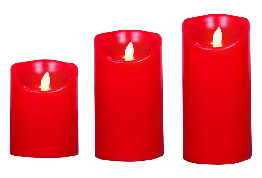 Set of 3 Dancing Flame LED Candle Lights - Towsure