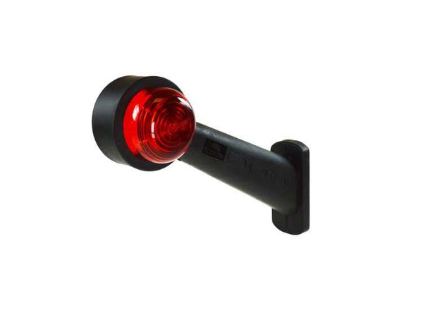 Side Marker Trailer Lamp - 45 12v.24v Red/White Rubber Mount - Towsure