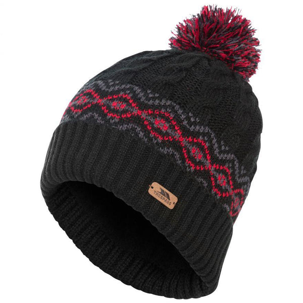 Trespass Andrews Knitted Bobble Hat Black