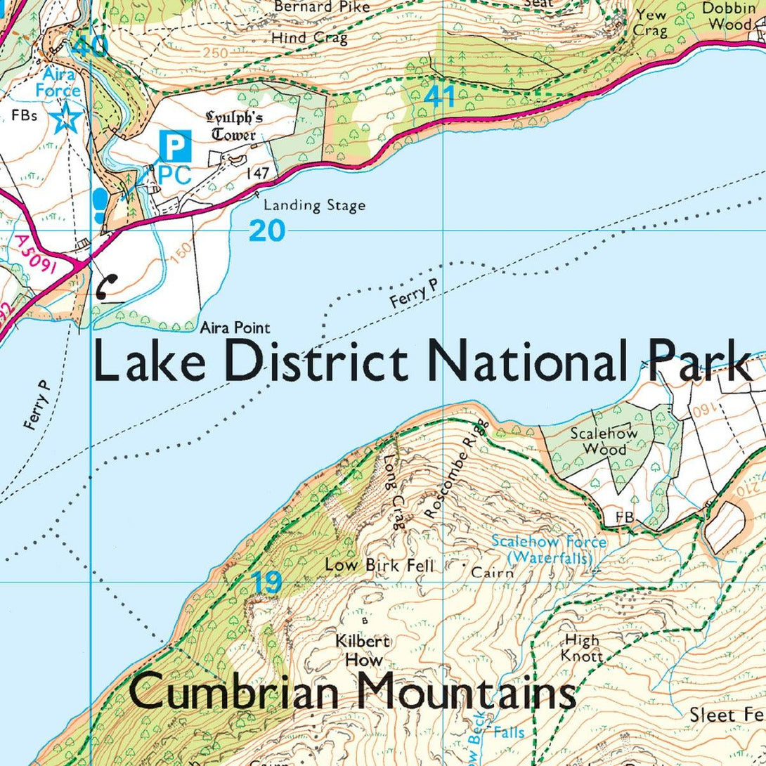 Waterproof OS Map OL5 - Lake District: North-Eastern Area - Towsure