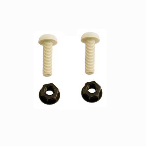 White Number Plate Fixing Bolts - Pair - Towsure