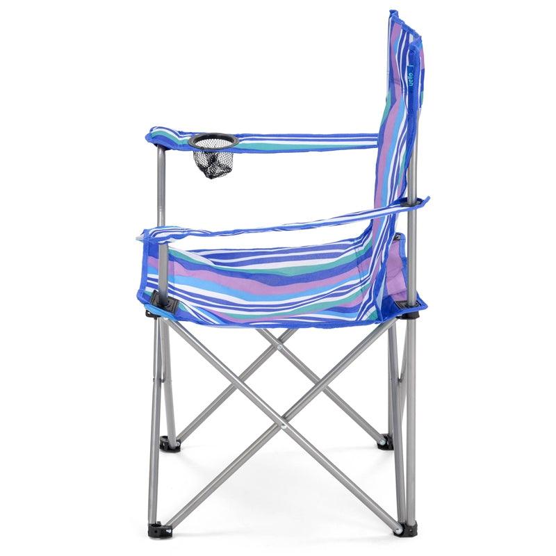 Wilton Bradley Folding Camping Chair - Blue Stripes - Towsure