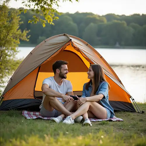 Dropship 3-4 Person Pop Up Tent Automatic Setup Camping Tent Waterproof Instant Setup Tent With 4 Tent Poles 2 Mosquito Net Windows Carrying Bag For Hiking Climbing Fishing - View #8