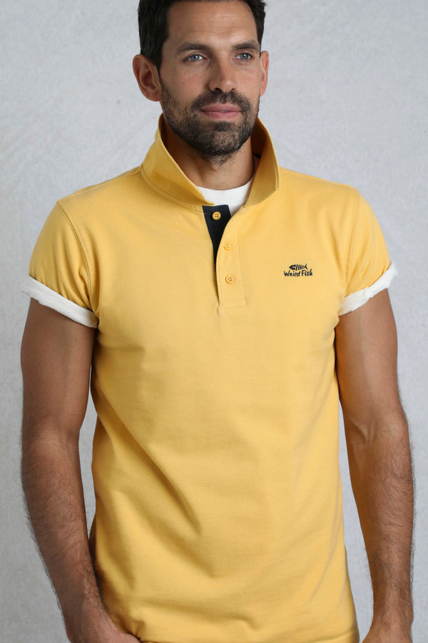 Weird Fish Miles Men's Polo Shirt - Lemon
