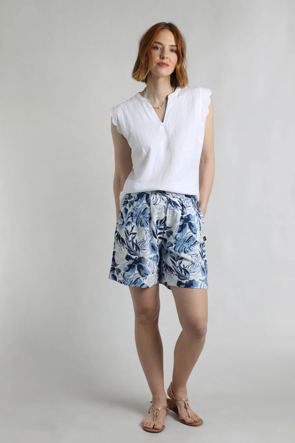 Weird Fish Aloha Women's Shorts - Estate Blue