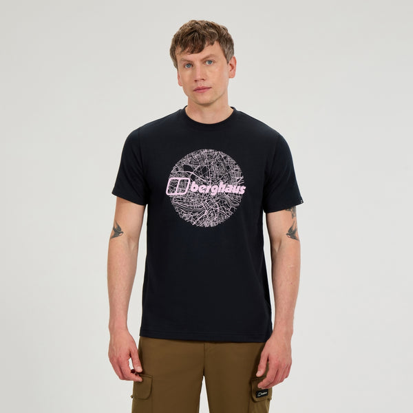 Berghaus 'Map Of The Toon' Men's T-Shirt - Black