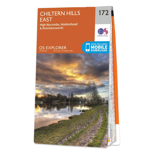 OS Explorer Map 172 - Chiltern Hills East High Wycombe Maidenhead & Rickmansworth