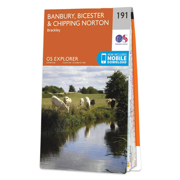 OS Explorer Map 191 - Banbury Bicester & Chipping Norton Brackley