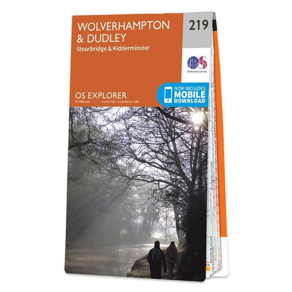 OS Explorer Map 219 - Wolverhampton & Dudley Stourbridge & Kidderminster