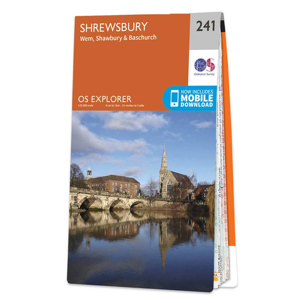 OS Explorer Map 241 - Shrewsbury Wem Shawbury & Baschurch