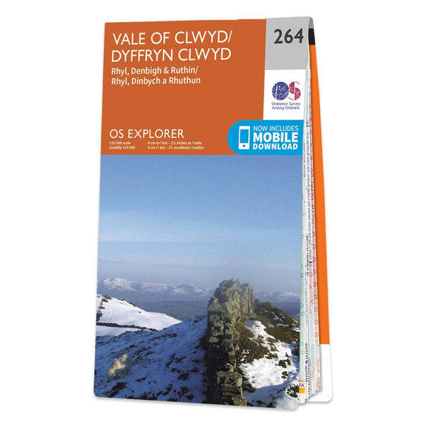 OS Explorer Map 264 - Vale of Clwyd Rhyl Denbigh & Ruthin