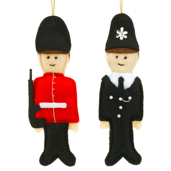 Festive 15cm Felt London Character Hanging Christmas Decoration