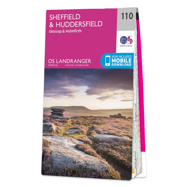 OS Landranger Map 110 Sheffield & Huddersfield Glossop & Holmfirth