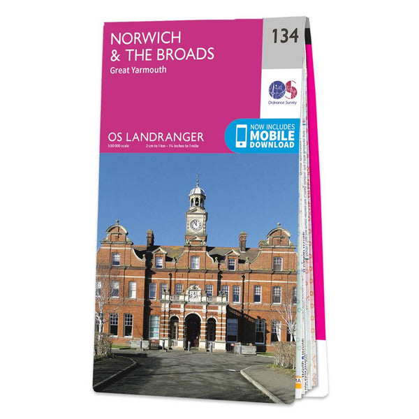 OS Landranger Map 134 Norwich & The Broads Great Yarmouth