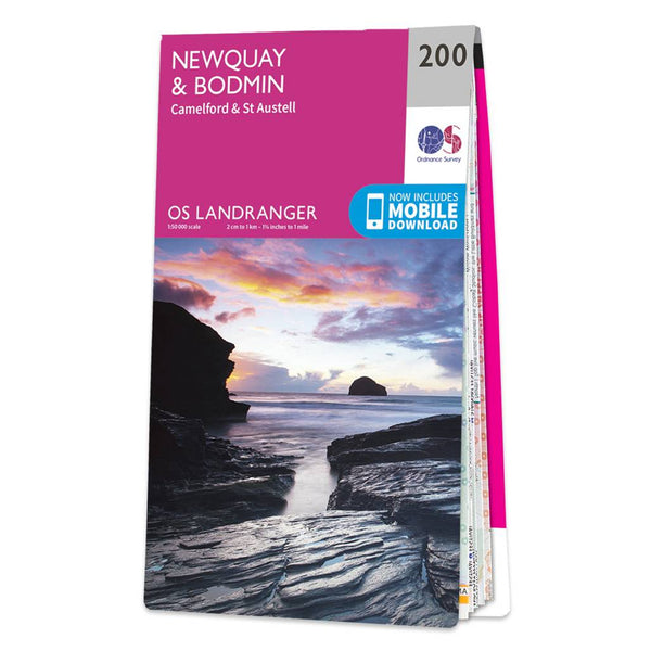 OS Landranger Map 200 Newquay & Bodmin Camelford & St Austell
