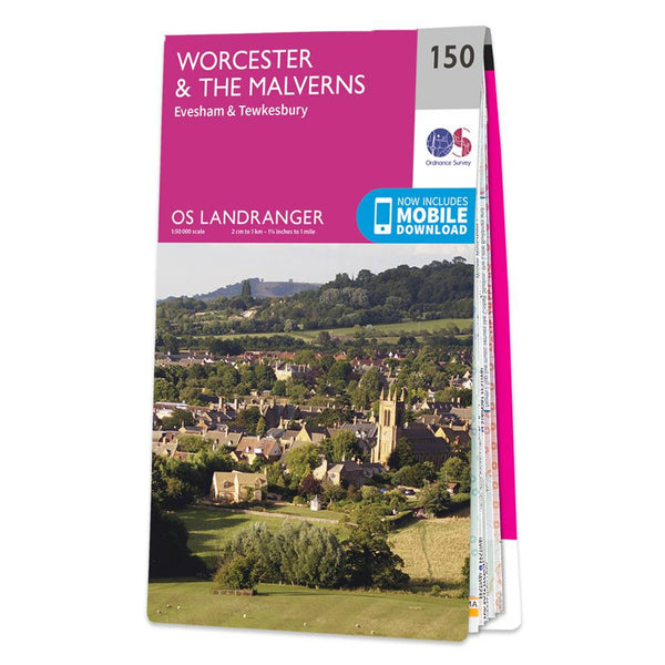 OS Landranger Map 150 Worcester & The Malverns Evesham & Tewkesbury