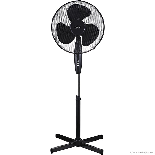 Elpine 16" (40cm) Oscillating Pedestal Fan - Black