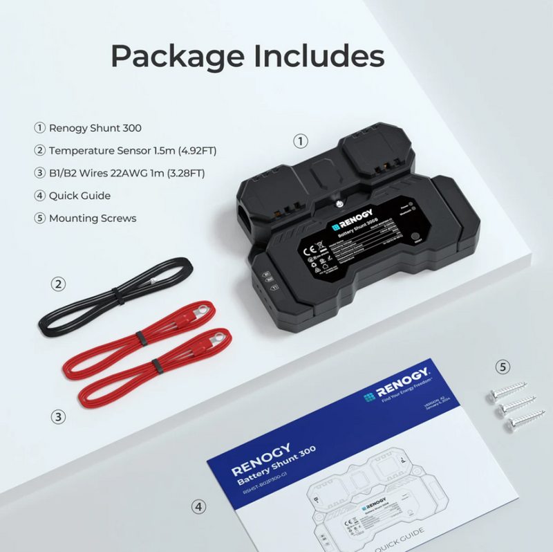 Renogy Core 300amp Battery Shunt With Bluetooth