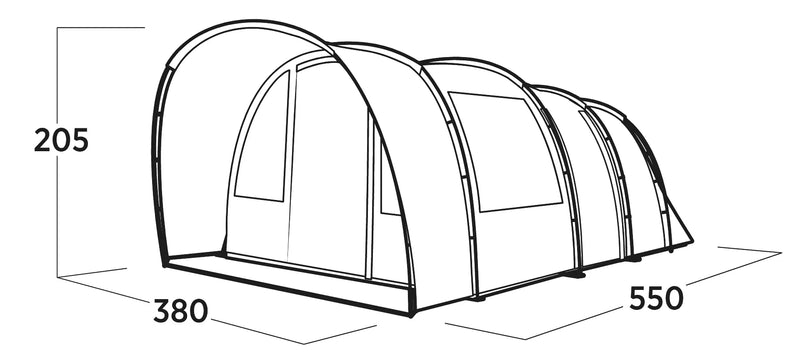 Easy Camp Skarvan 6 Poled 3 Bedroom Tent