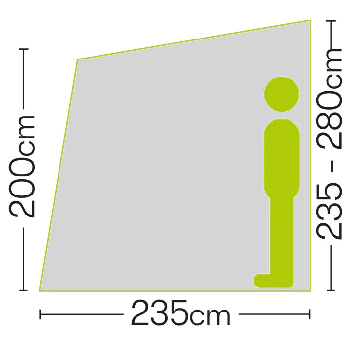 Quest Peregrine Universal Self Inflating Air Porch Awning 260cm