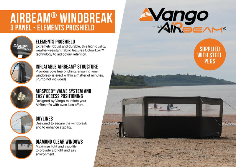 Vango Airbeam Windbreak Infographic