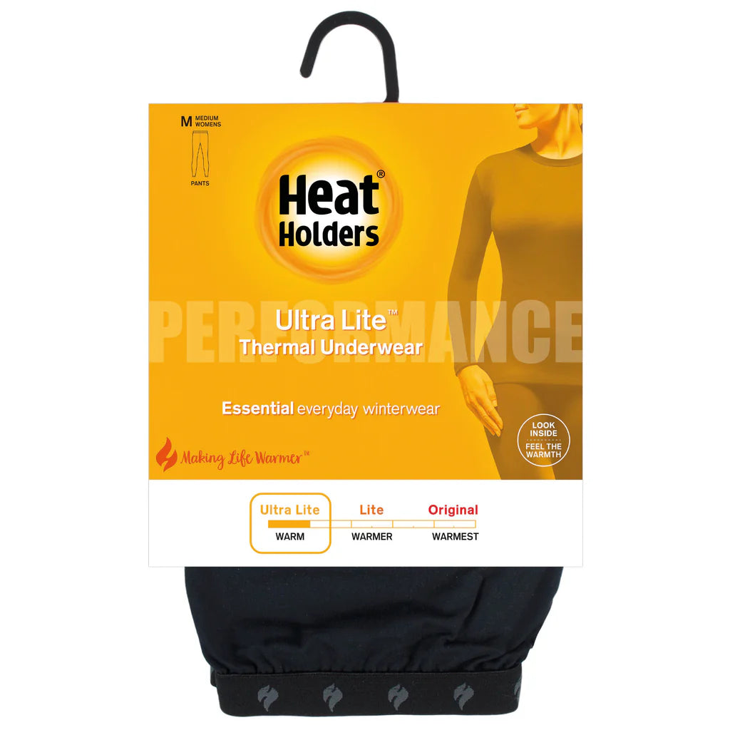 Heat Holders Ladies Ultra Lite Thermal Underwear Bottoms Black